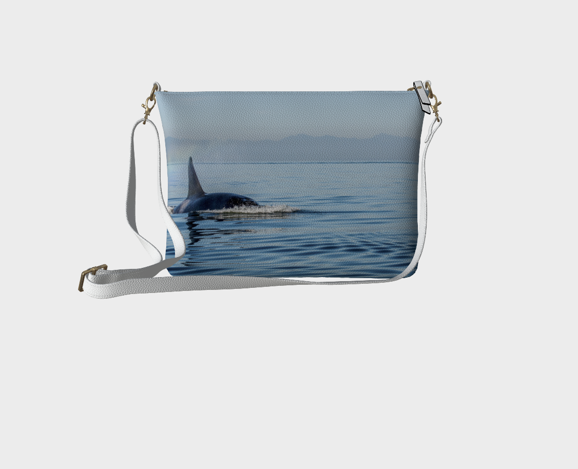 Orca Spray Vegan Leather Crossbody Purse