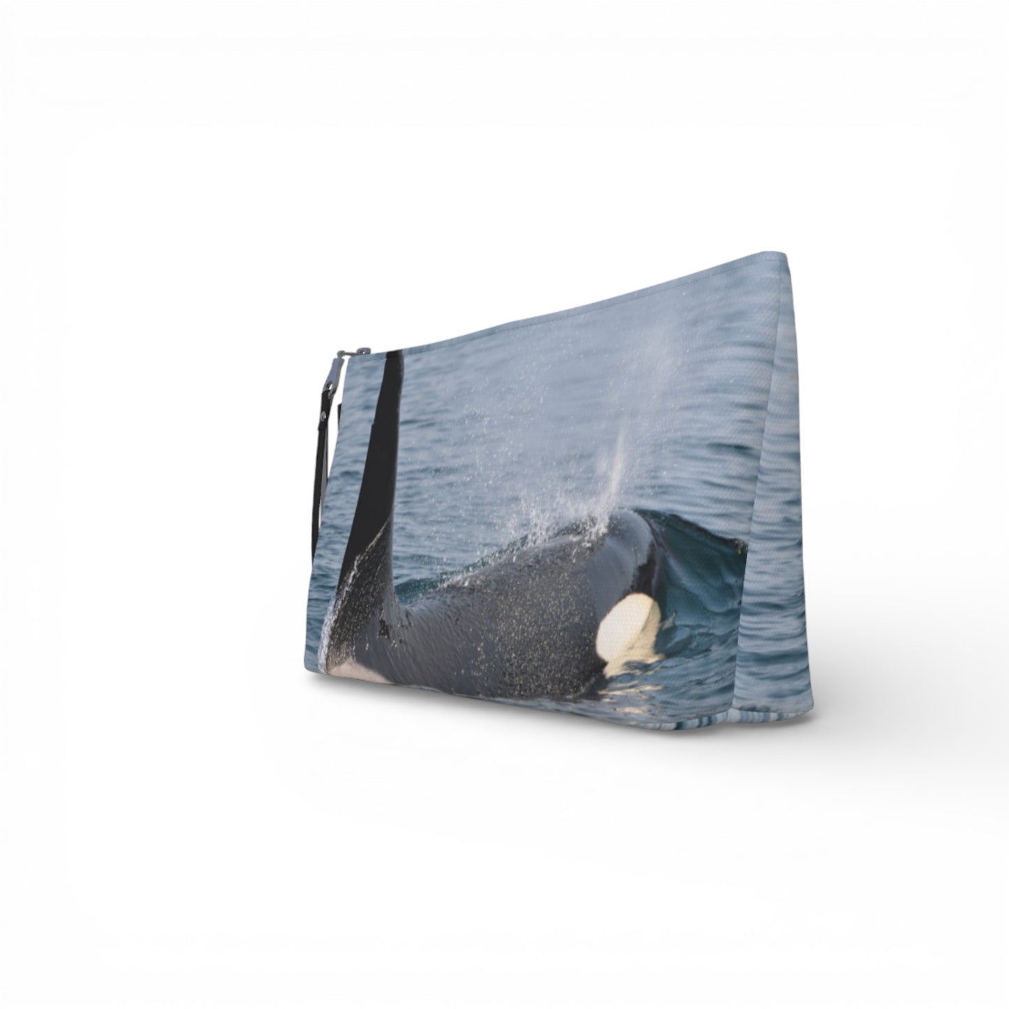 Pouch with a whale design on a white background