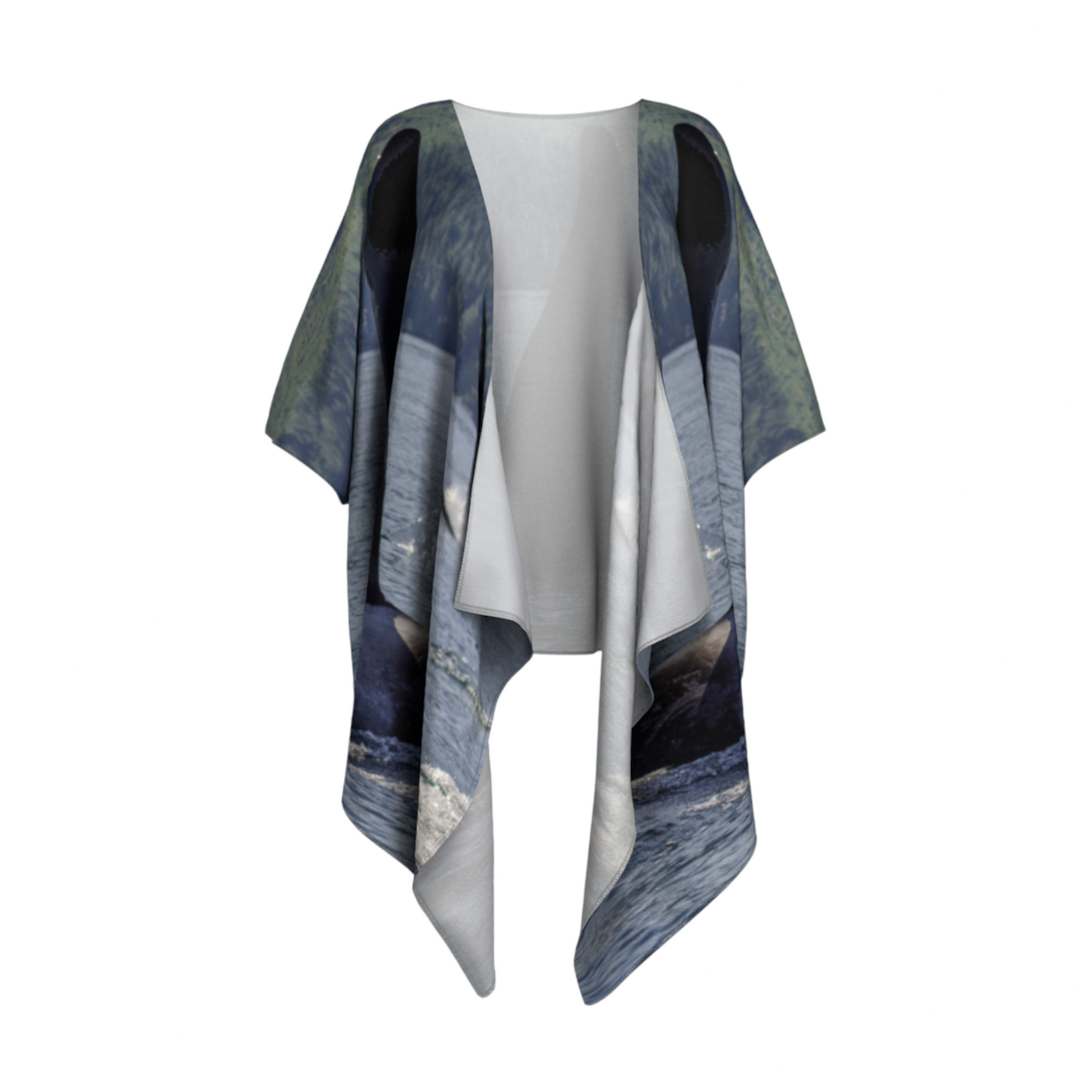 Orca So Close Draped Kimono