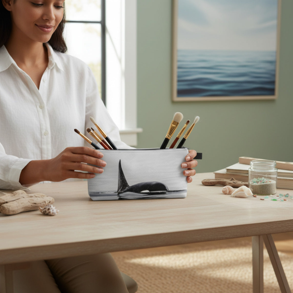Orca Spray Versatile Storage Pencil Case