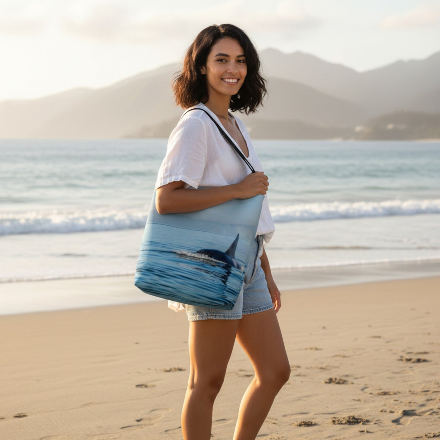 Orca Spray Neoprene Day Tote: Breathtaking Coastal Wildlife Tote Bag