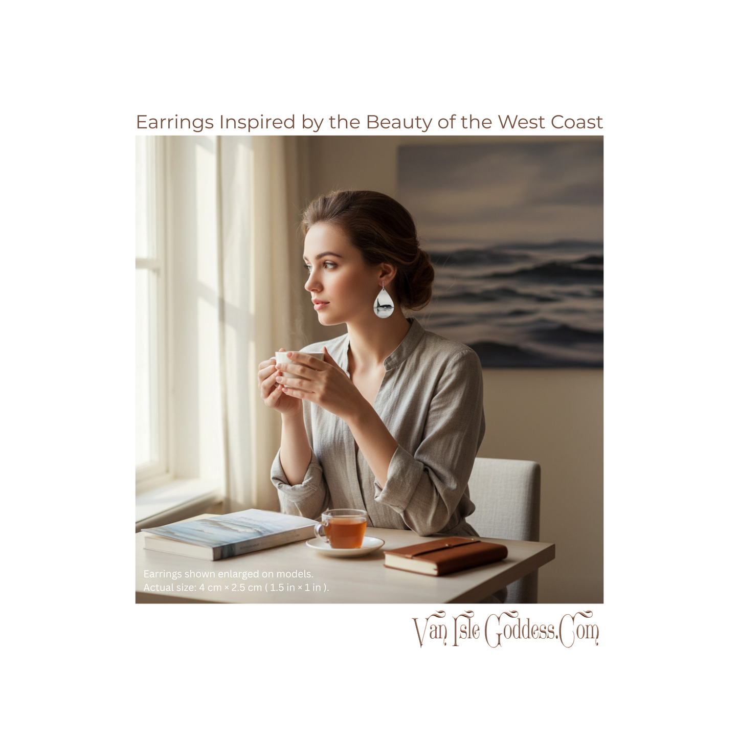 Orca Spray Teardrop Earrings