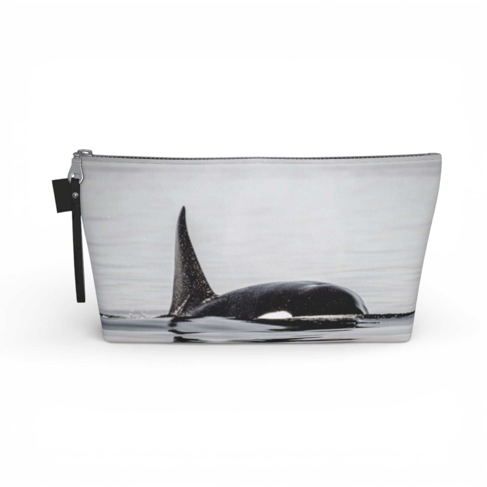 Pouch with a whale design on a white background