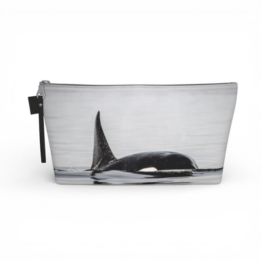 Pouch with a whale design on a white background