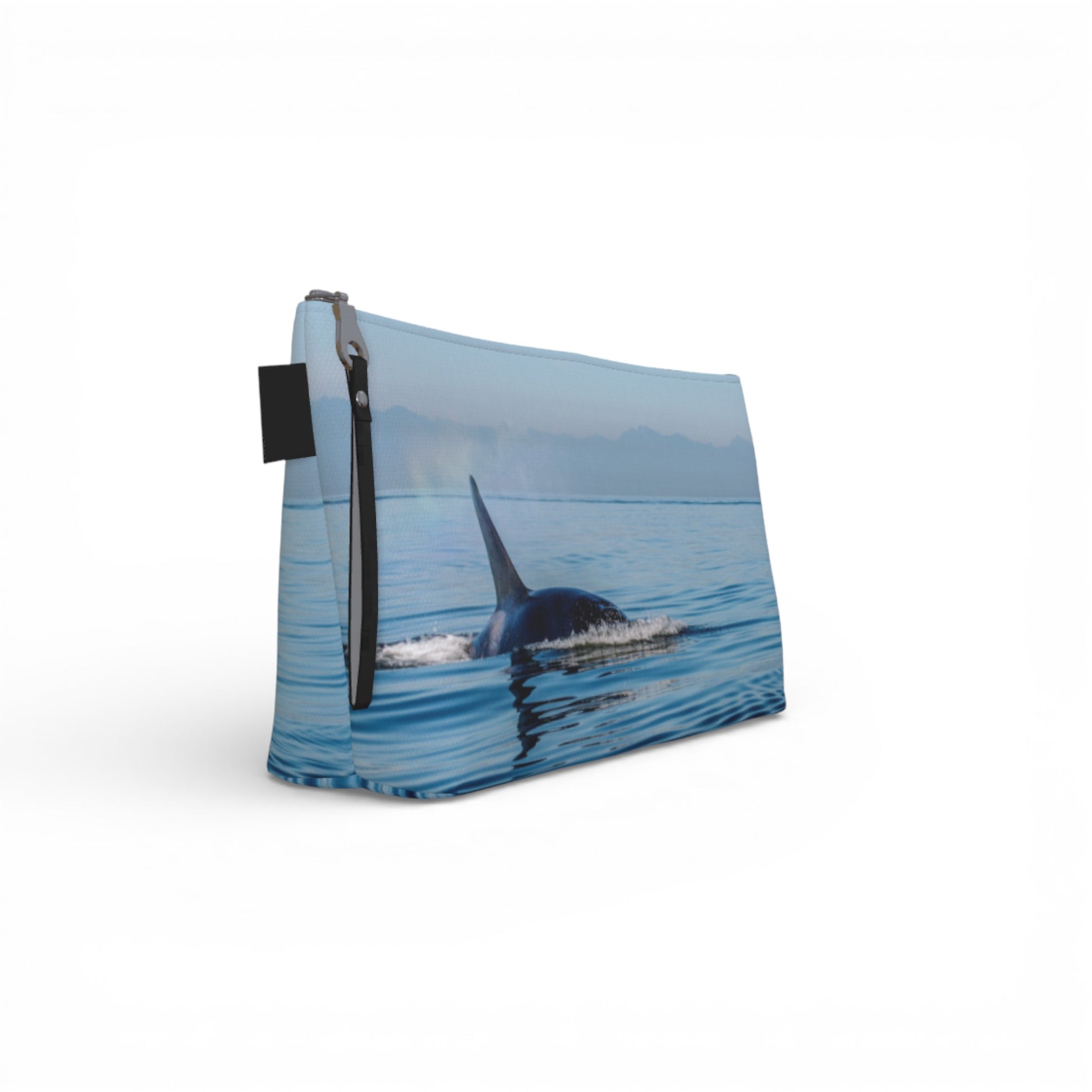 Pouch with a whale design on a white background