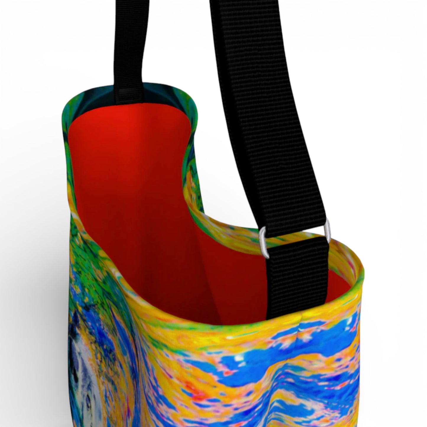 Otter Art Neoprene Day Tote: Playful Coastal Wildlife Print Bag