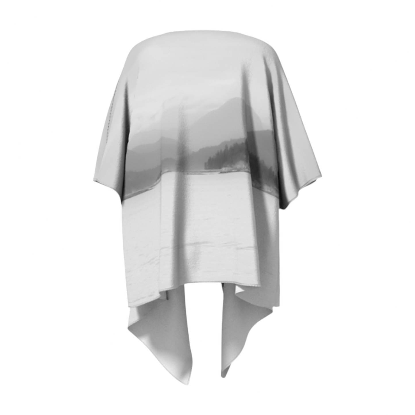 Pacific Mist Quadra Island Draped Kimono