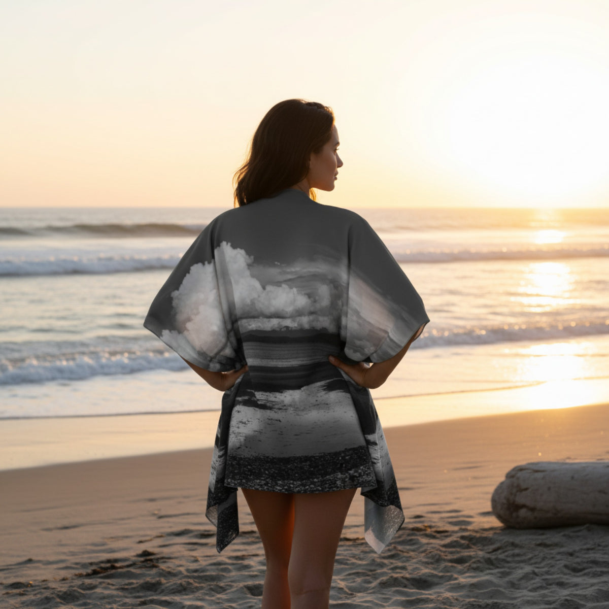 Parksville Beach Draped Kimono