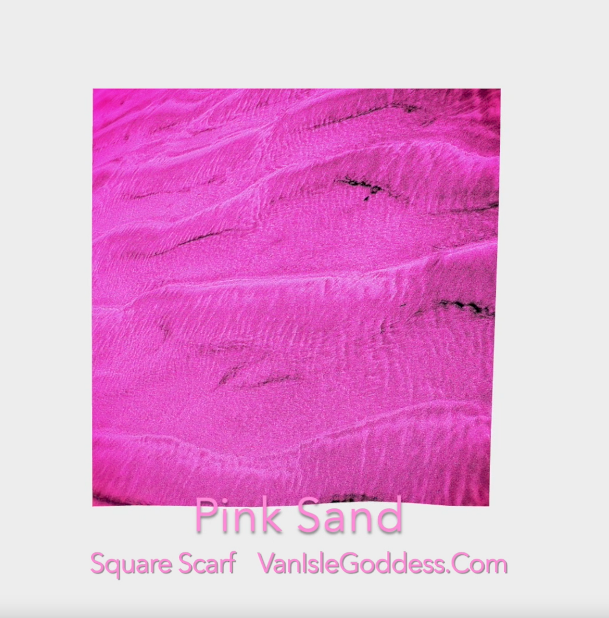Pink Sand Square scarf shown full size