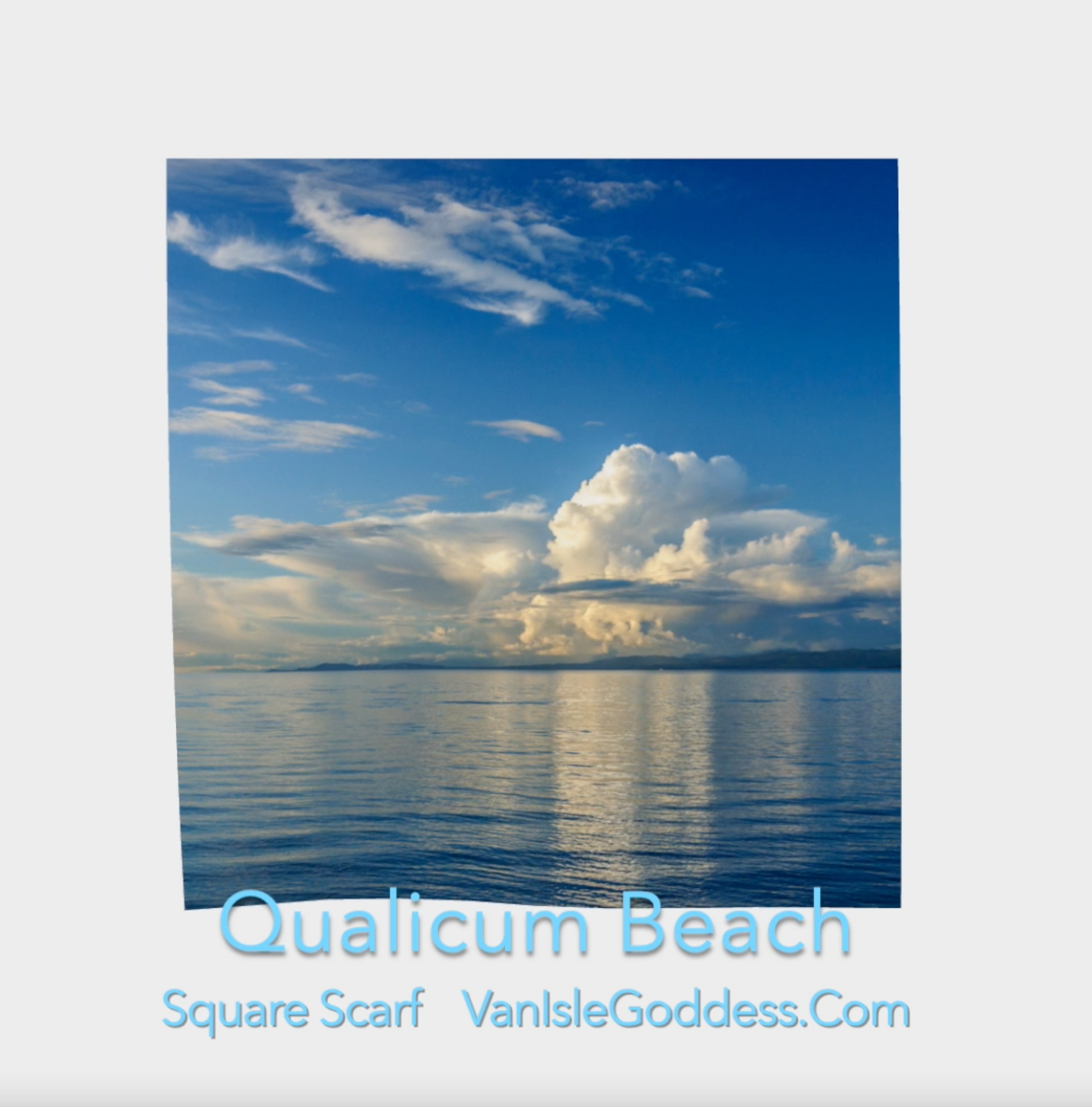 Qualicum Beach square scarf shown full size