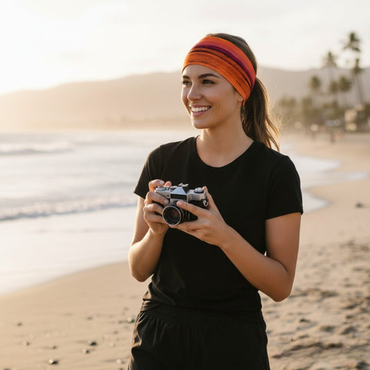 Saratoga Beach Sunset Headband Neck Gaiter