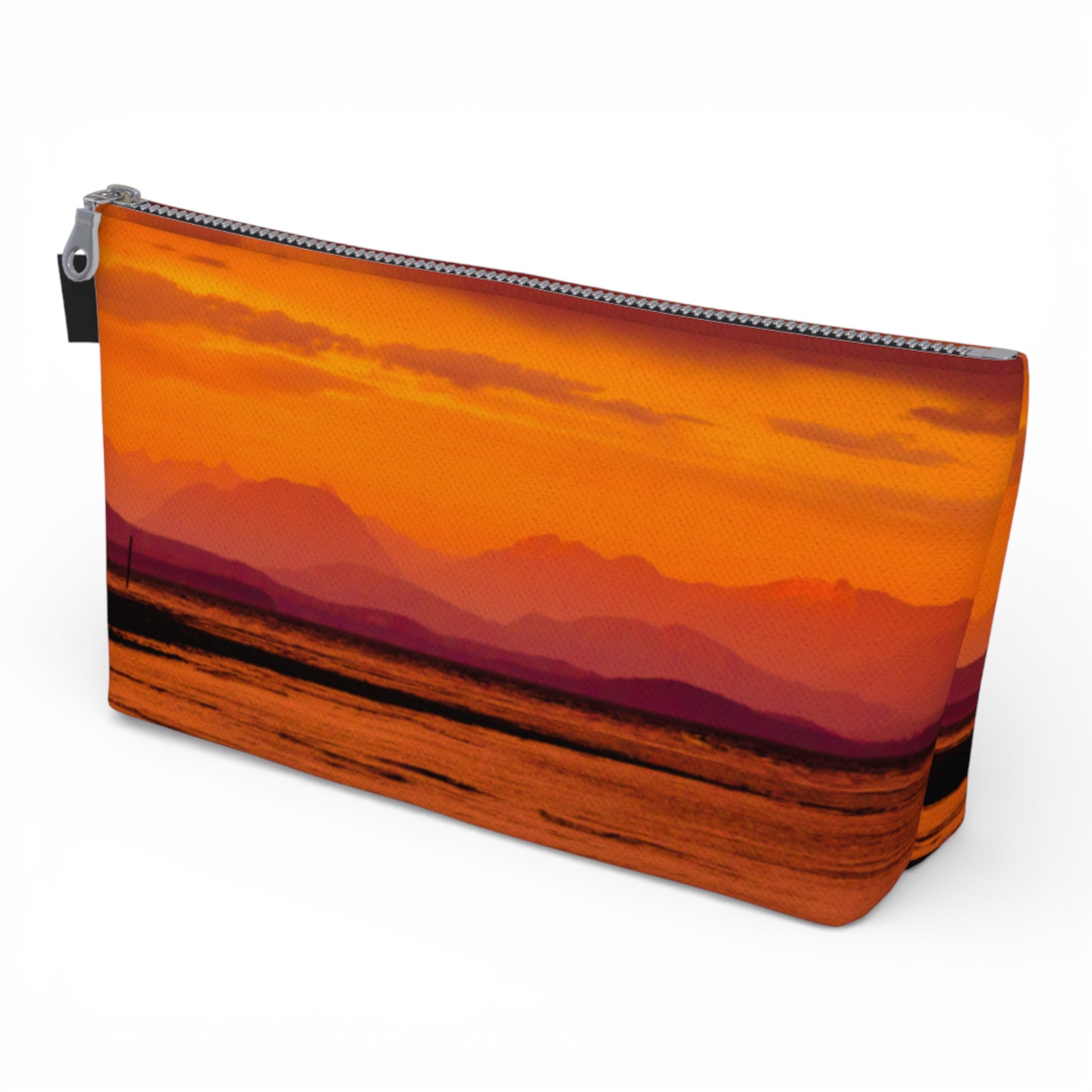 Pouch with a sunset design on a white background