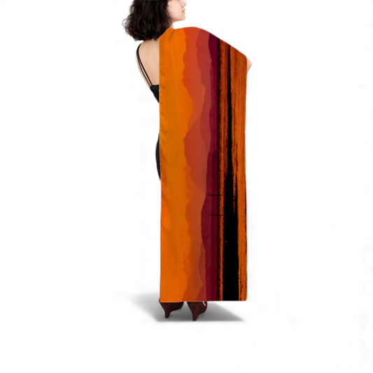 Saratoga Beach Sunset Long Scarf