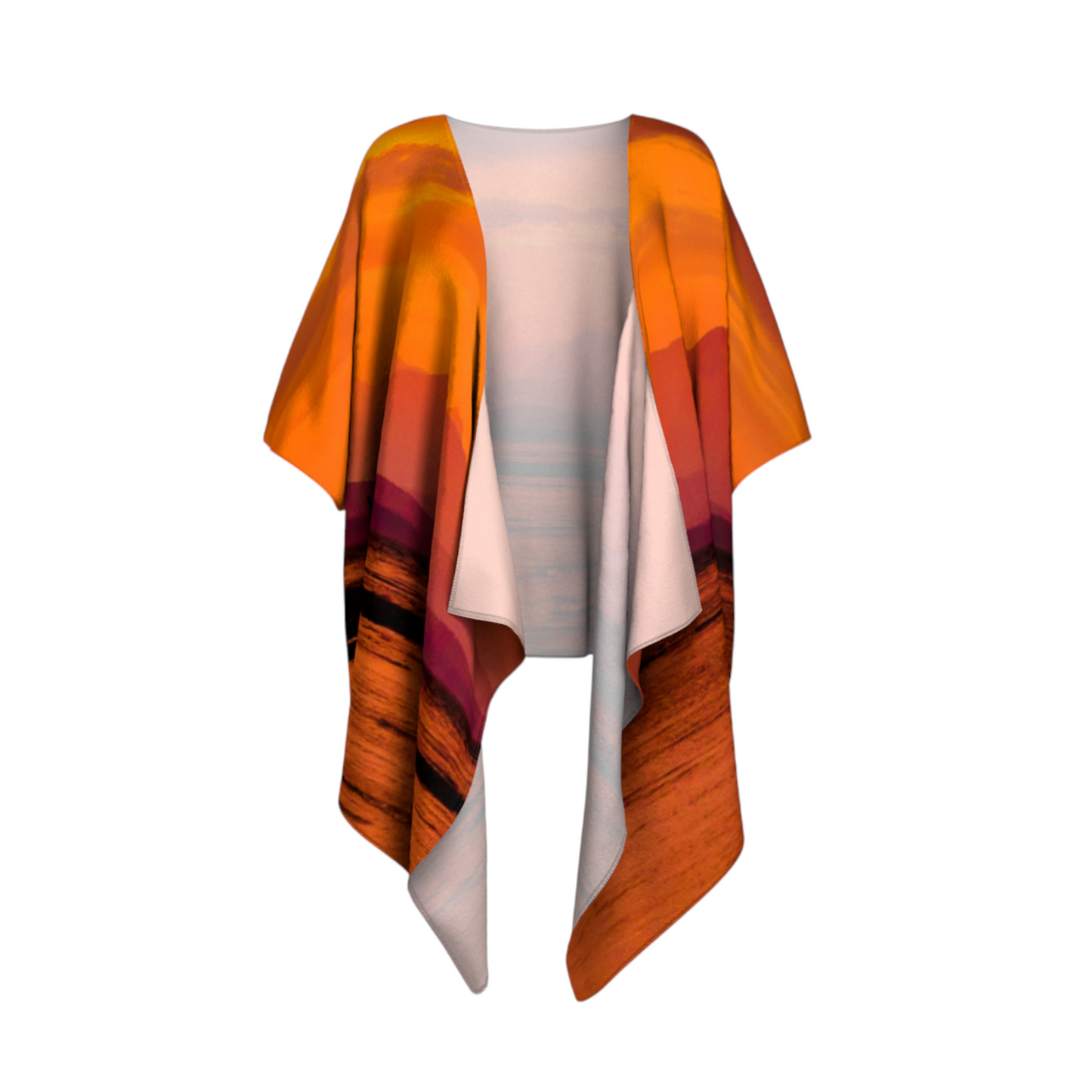 Saratoga Sunset Vancouver Island Draped Kimono