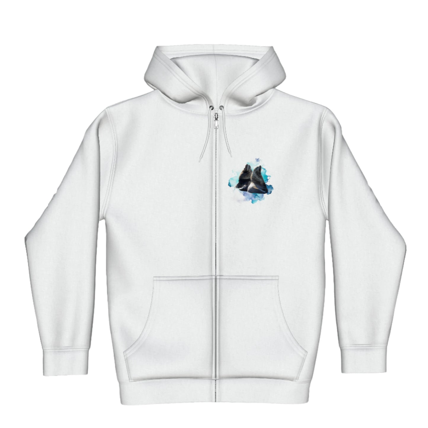 Sea Lions Communication Premium Zipper Hoodie front