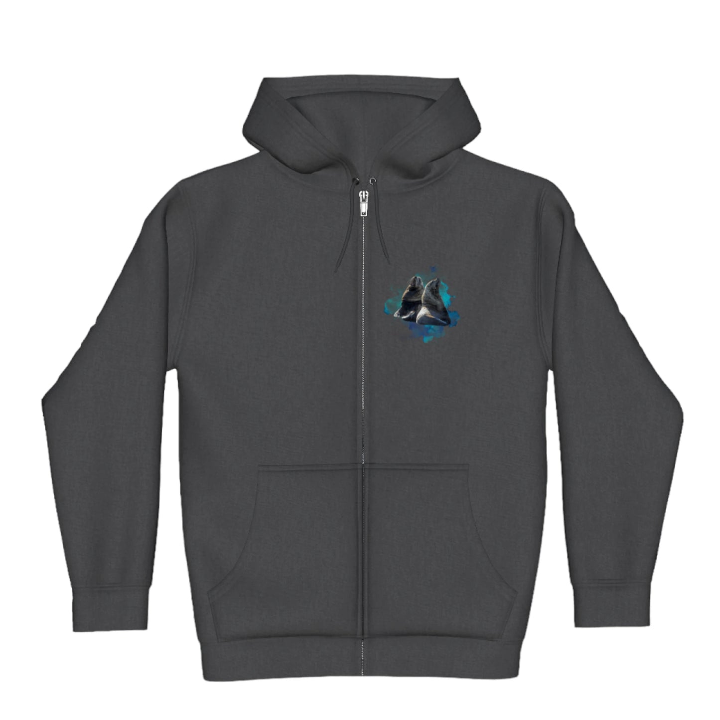 Sea Lions Communication Premium Zipper Hoodie front
