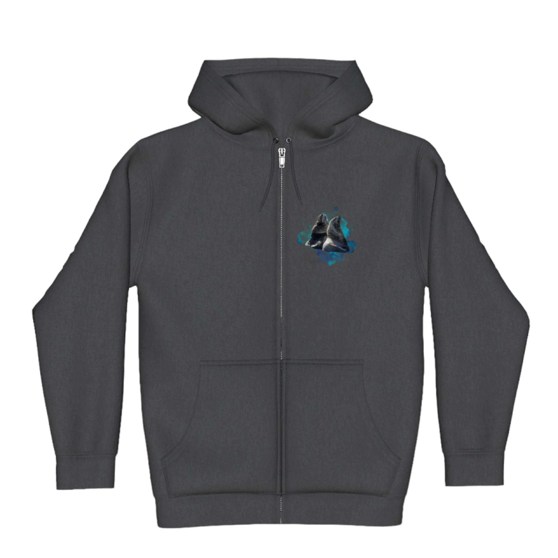 Sea Lions Communication Premium Zipper Hoodie front
