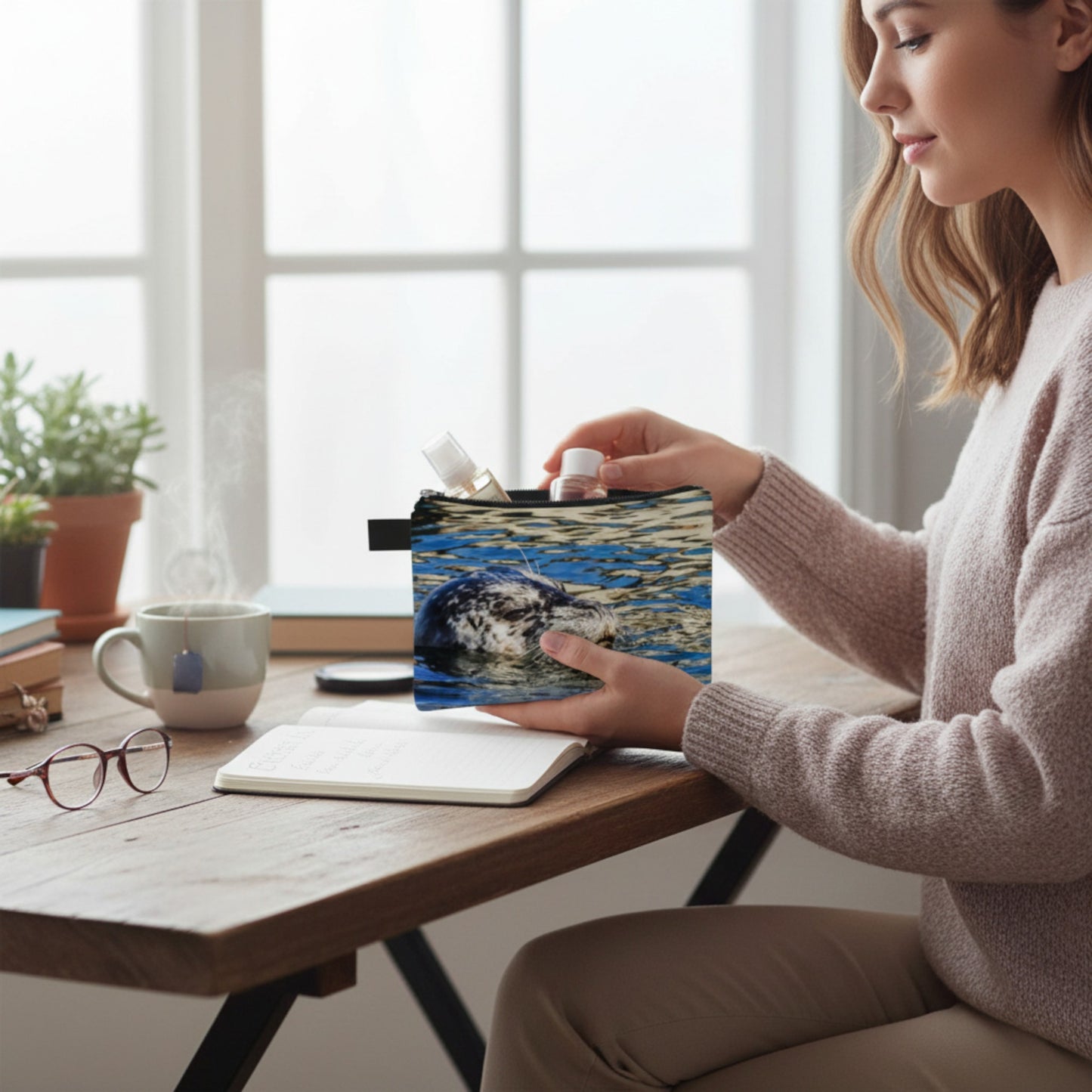 Seal of Blue Adventure Tote Zipper Carry All