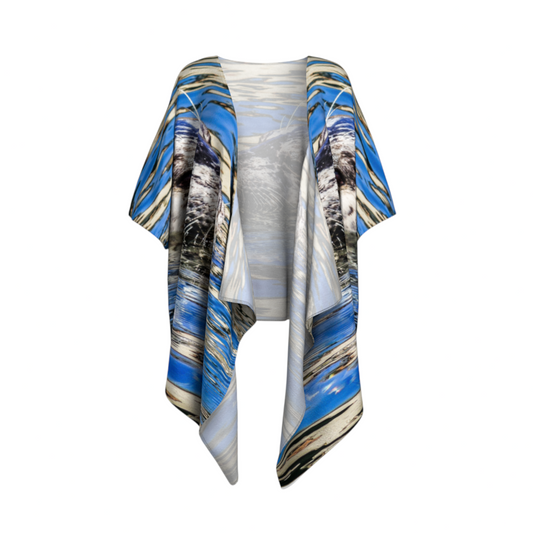 Seal of Blue Draped Kimono