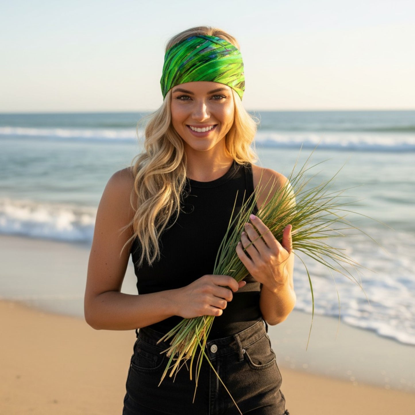 Shades of Green Headband Neck Gaiter