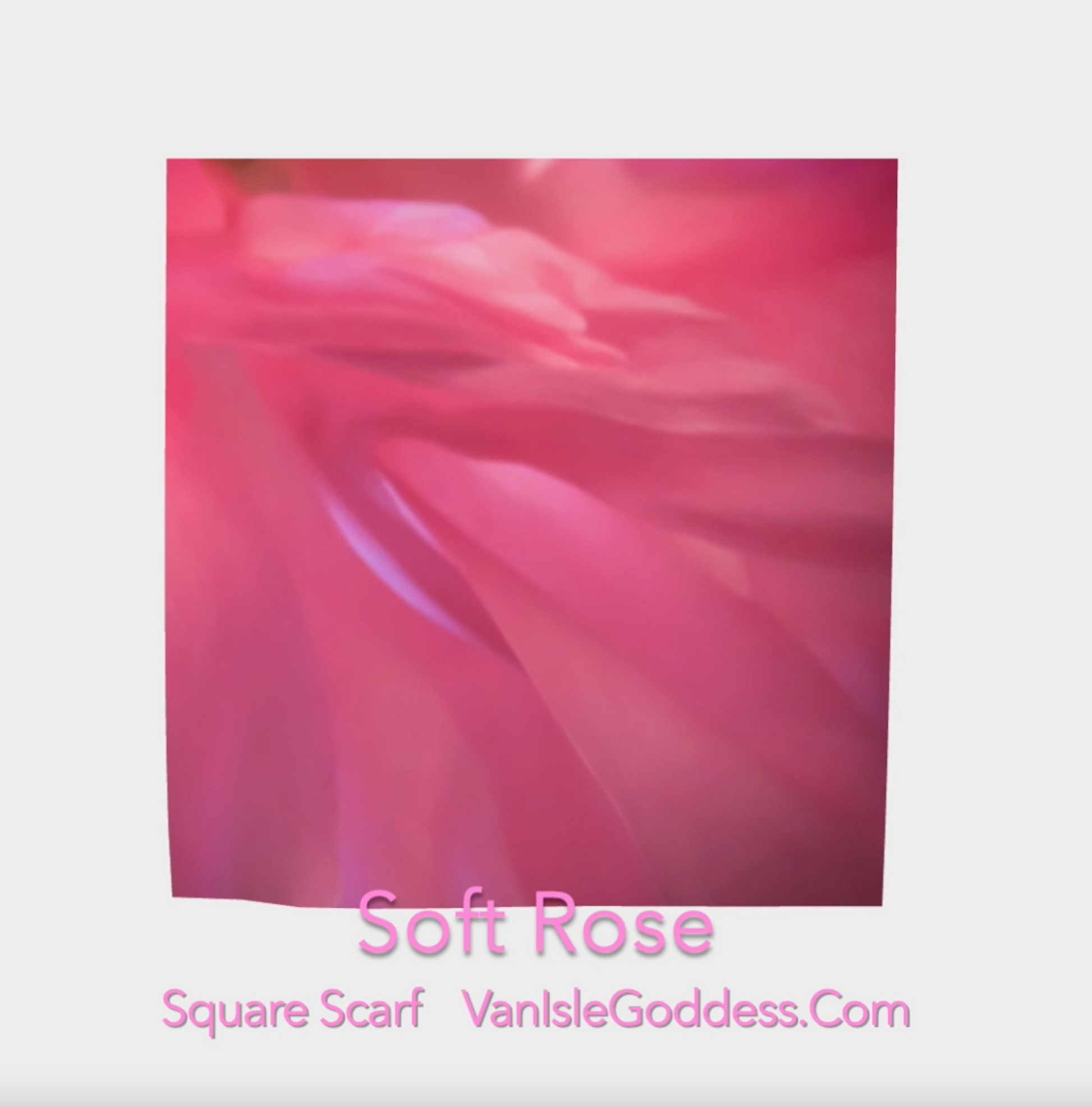 Soft Rose square scarf shown full size