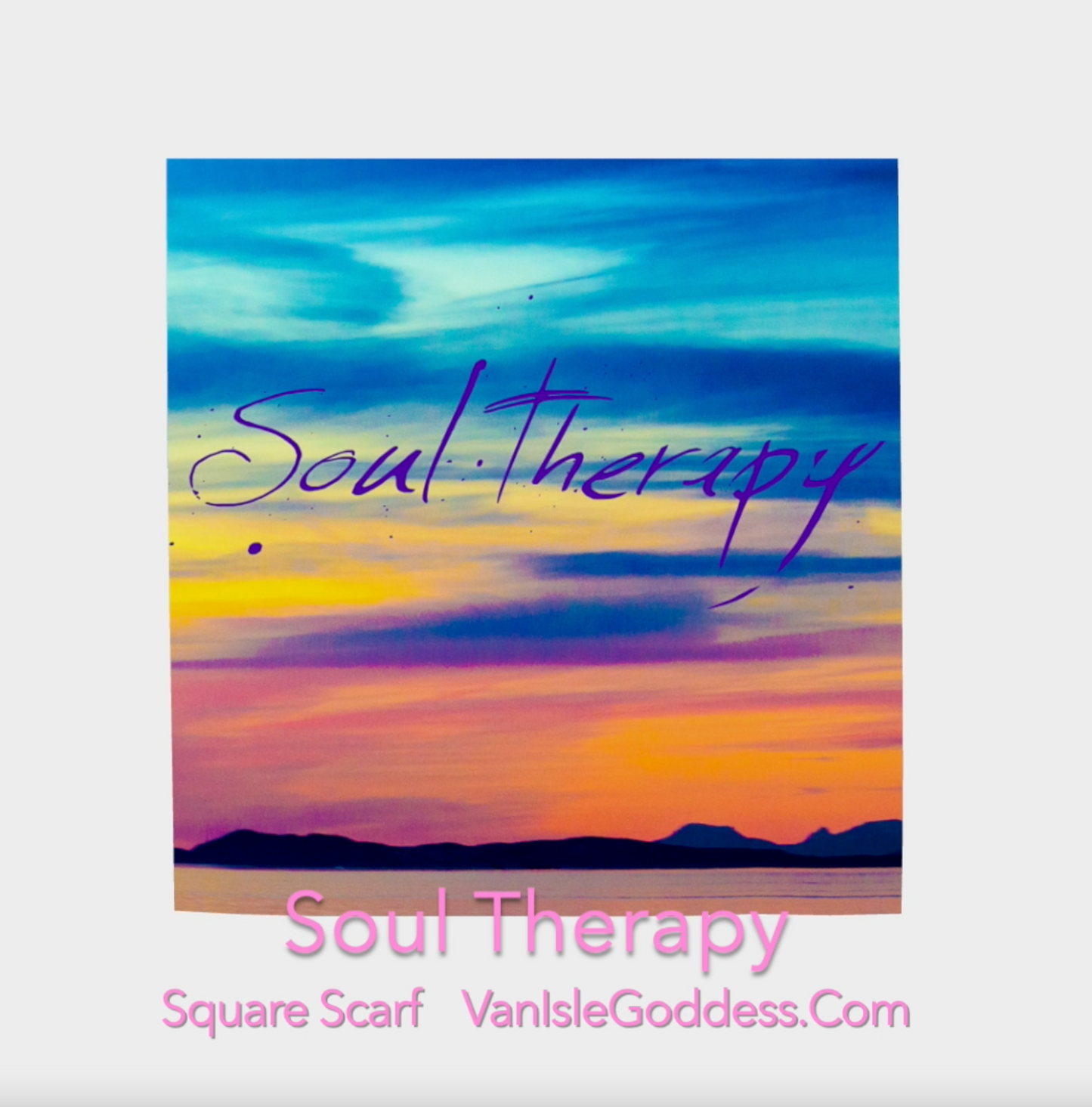Soul Therapy square scarf shown full size