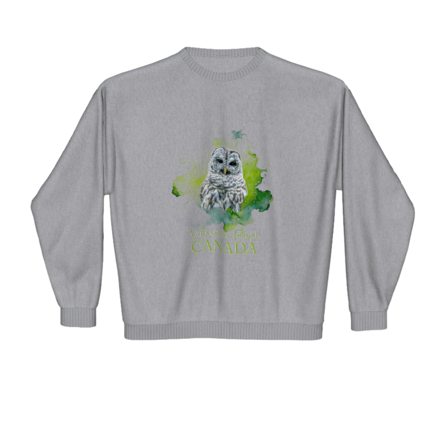 Wise Owl Vancouver Island Canada Premium Crewneck Sweatshirt