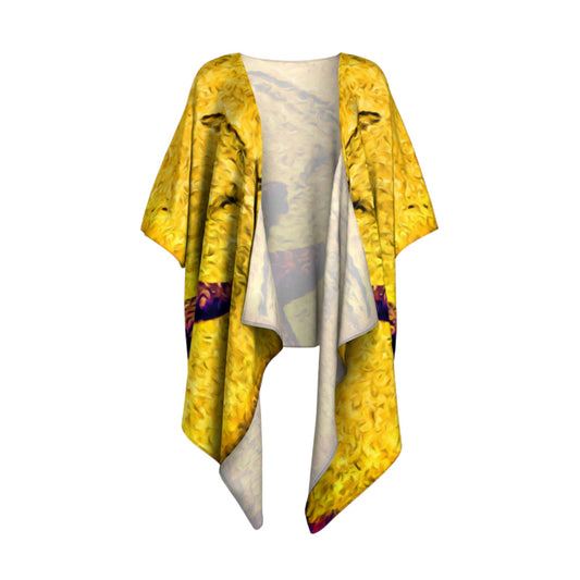 Star Track Draped Kimono