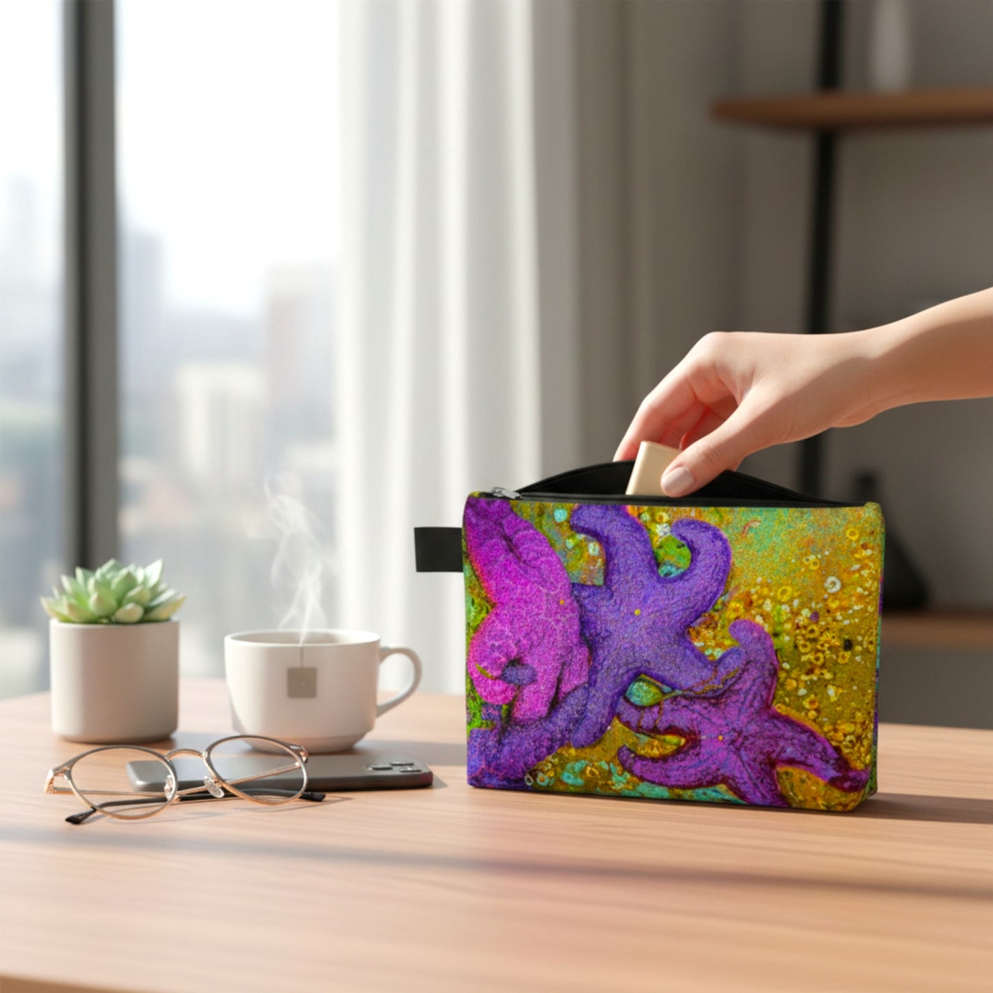 Starfish Adventure Tote Zipper Carry All