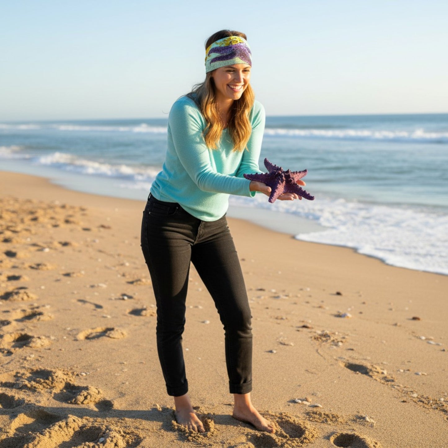Starfish Paradise Headband Neck Gaiter