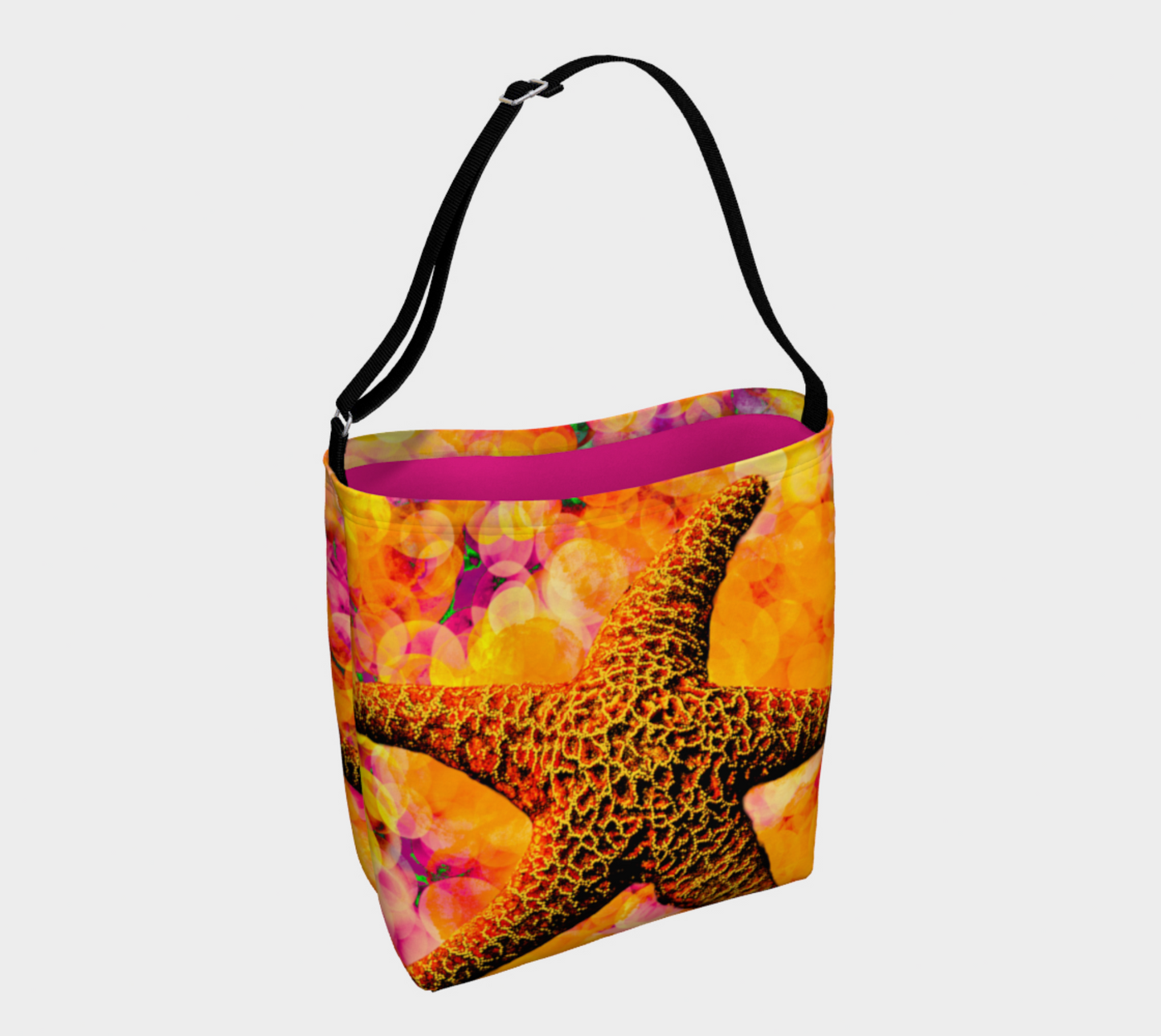 Starfish Spirit Neoprene Day Tote: Enchanting Coastal-Inspired Tote Bag