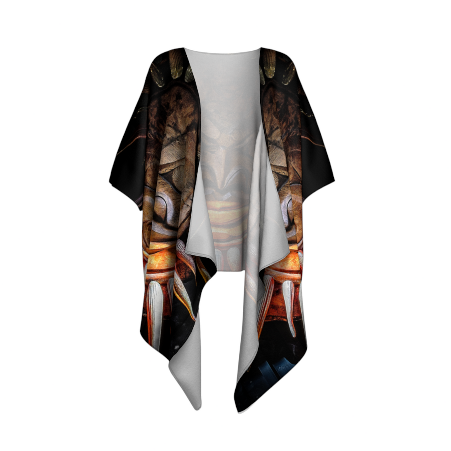 Sun Mask Totem Draped Kimono