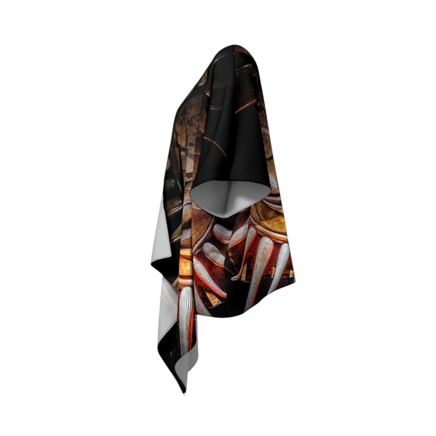 Sun Mask Totem Draped Kimono