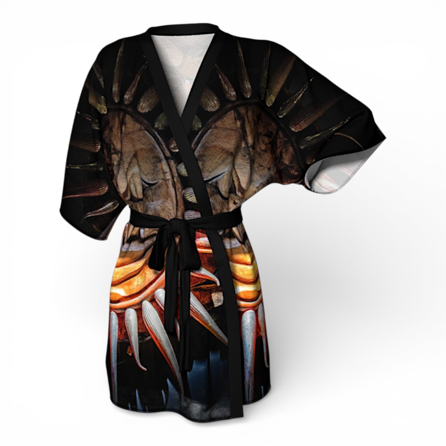 Sun Mask Totem Kimono Robe