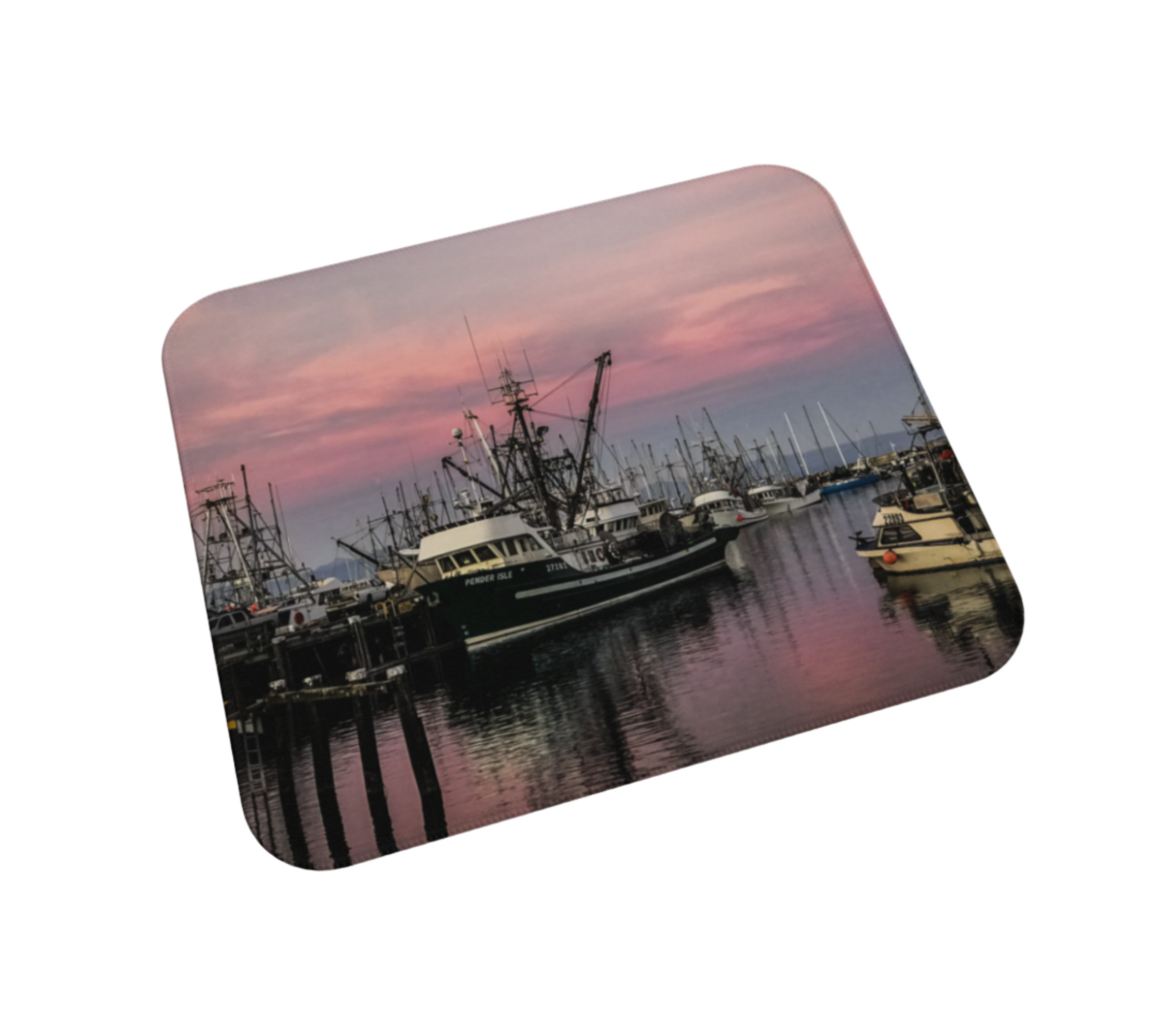 Sunset Marina French Creek Desk Mat Mousepad