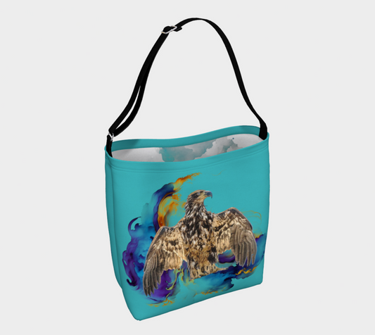 Thunderbird Eagle Neoprene Day Tote: Majestic Wildlife-Inspired Print Bag