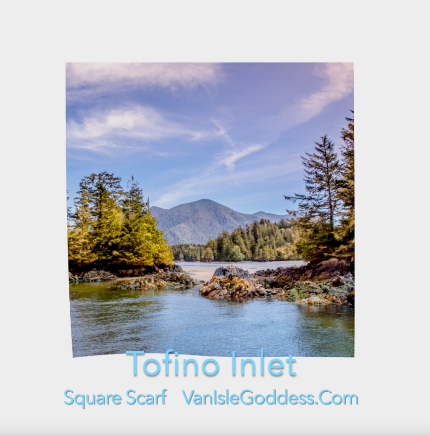 Tofino Inlet square scarf shown full size