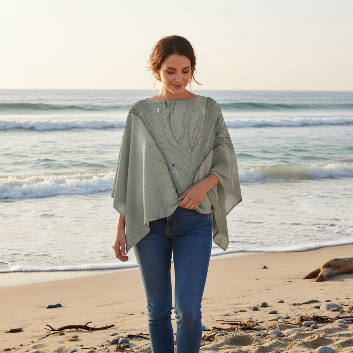 Under A Seashell Moon Poncho