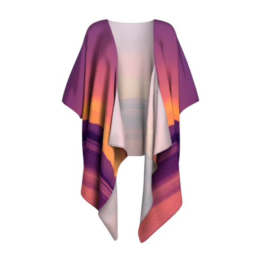 Vancouver Island Sunset Draped Kimono