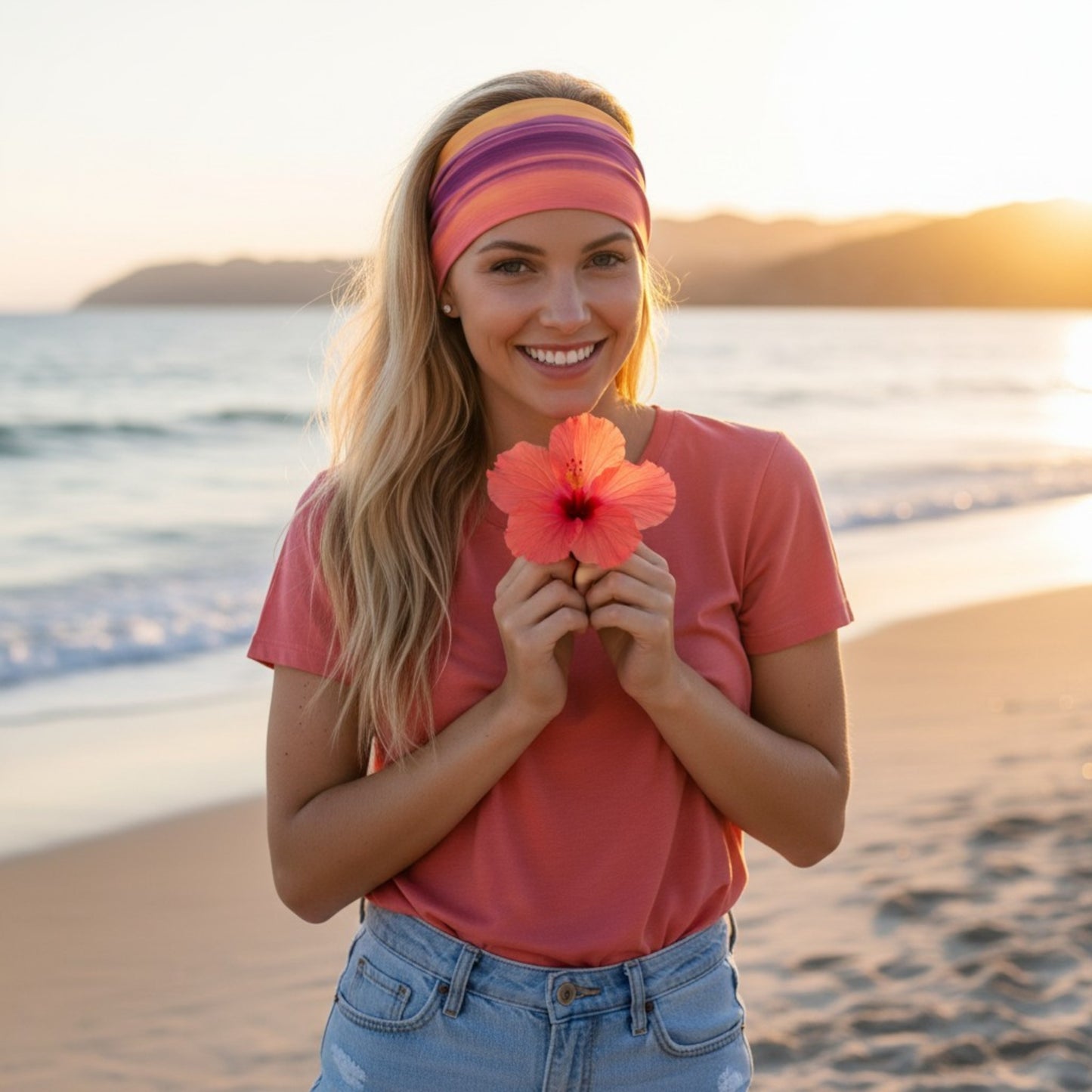 Vancouver Island Sunset Headband Neck Gaiter