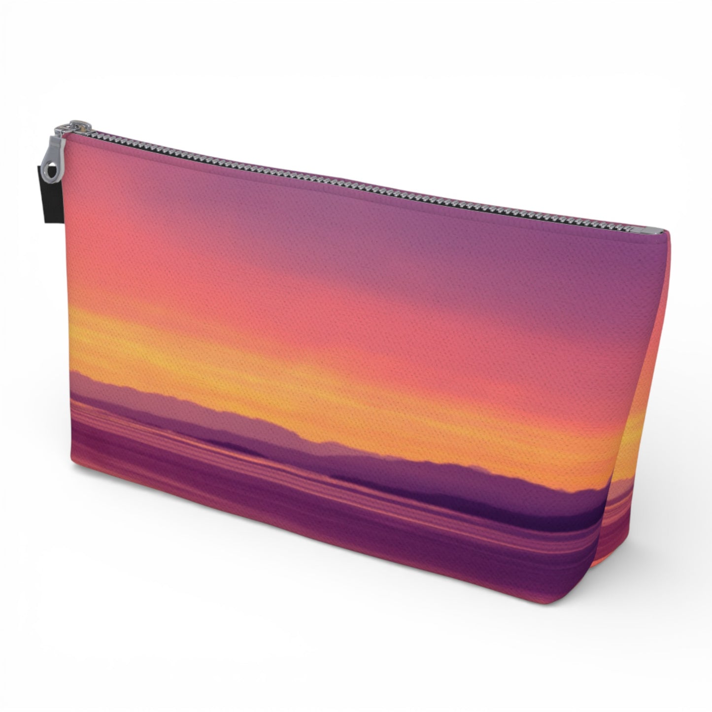 Pouch with a sunset design on a white background