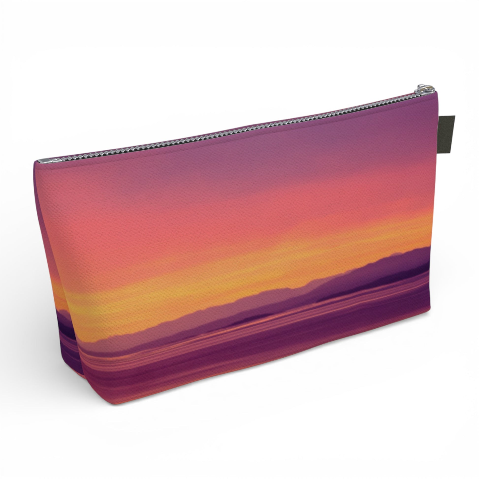 Pouch with a sunset design on a white background
