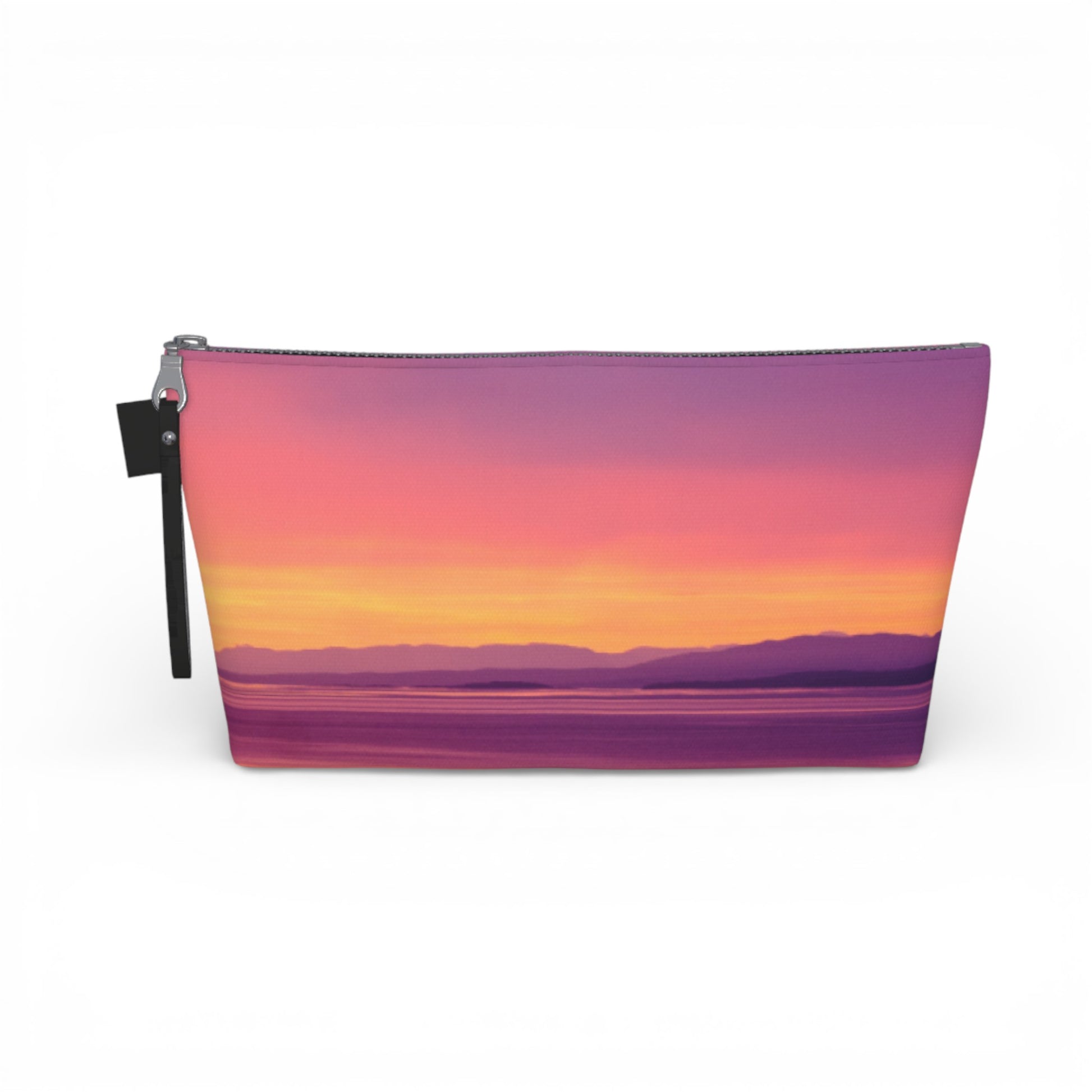 Pouch with a sunset design on a white background