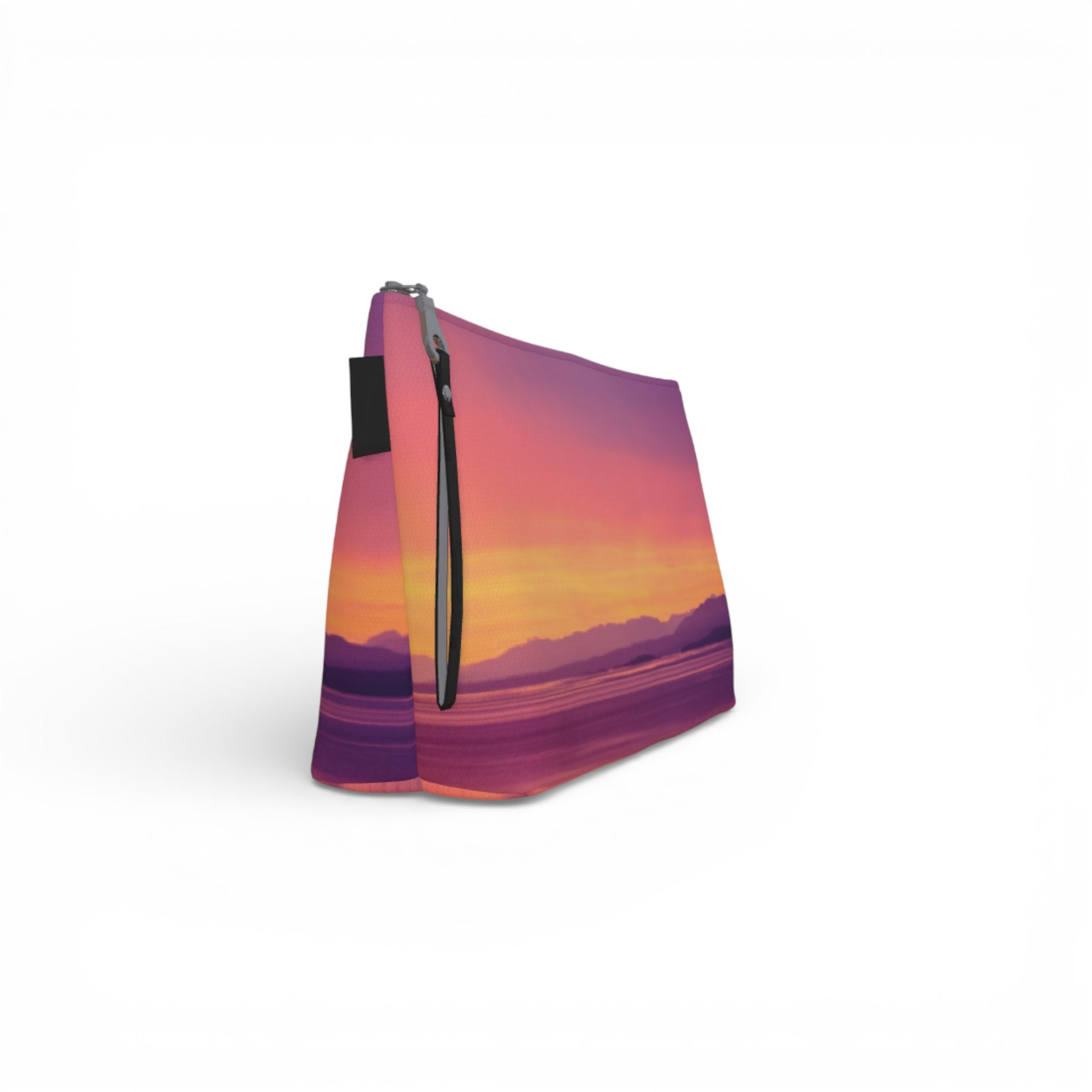 Pouch with a sunset design on a white background