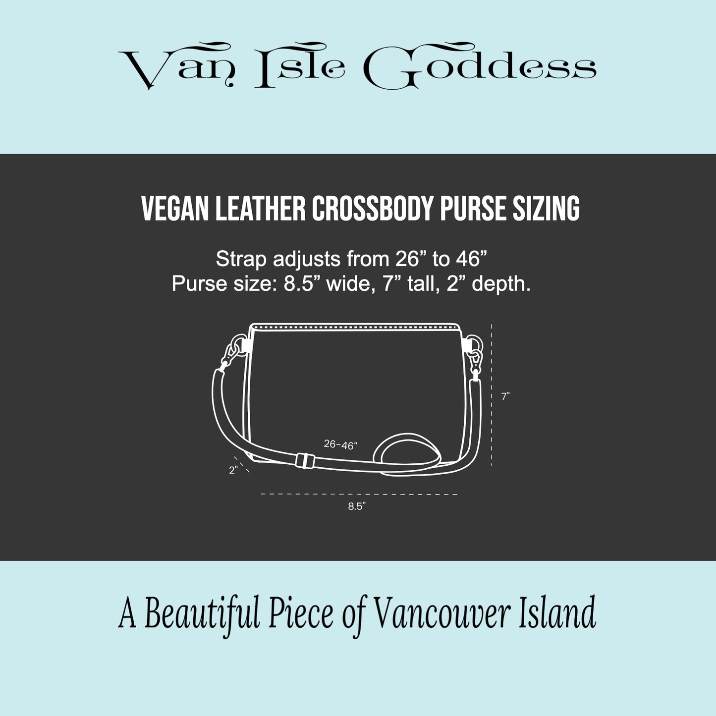 Alberni Inlet Vegan Leather Crossbody Purse