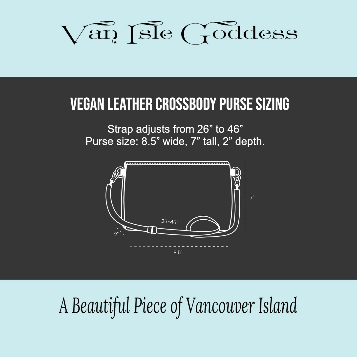 Alberni Inlet Vegan Leather Crossbody Purse