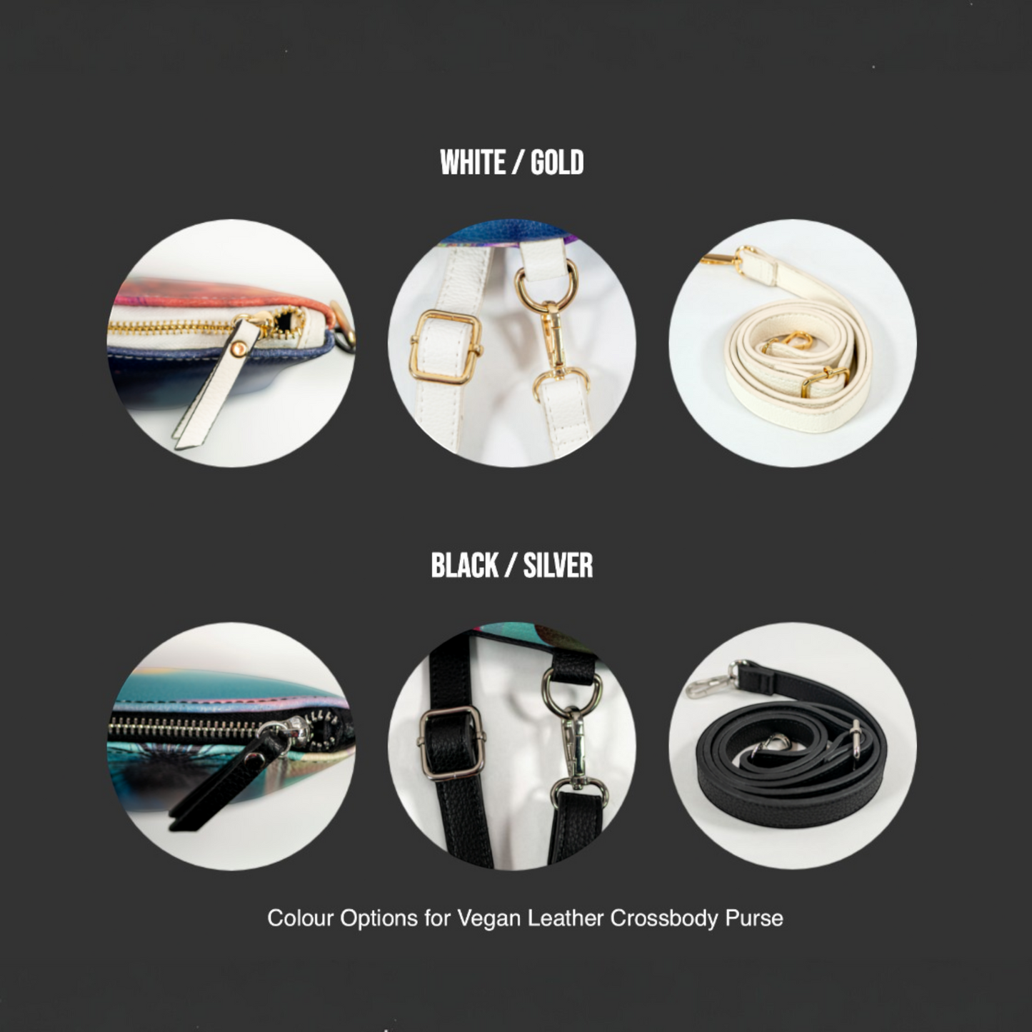 Center of My Universe Rose Vegan Leather Crossbody Purse