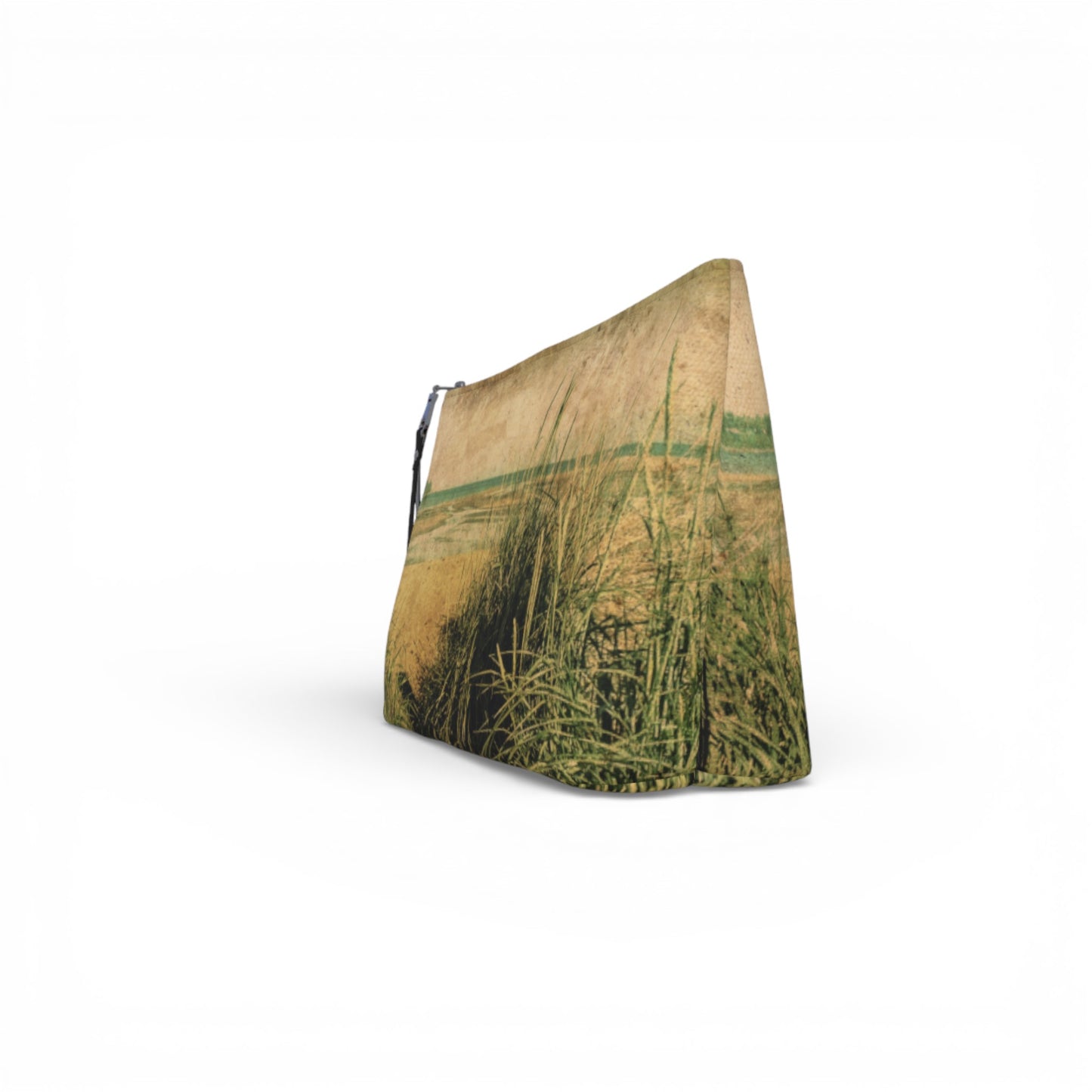 Pouch with grass pattern on a white background