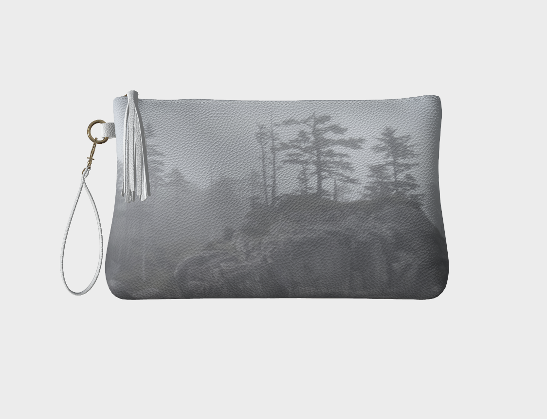 West Coast Ocean Fog Vegan Leather Makeup Bag