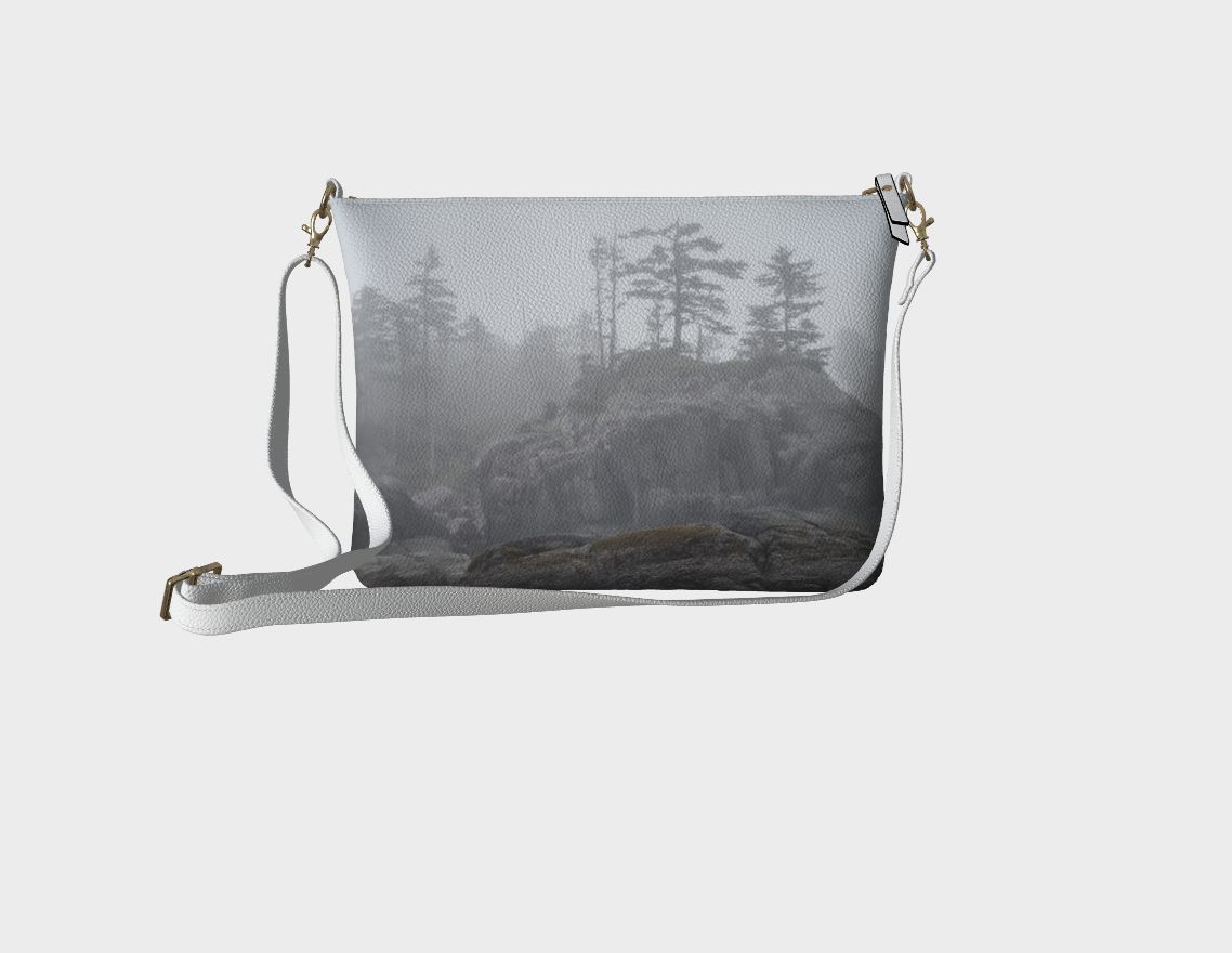 West Coast Ocean Fog Vegan Leather Crossbody Purse